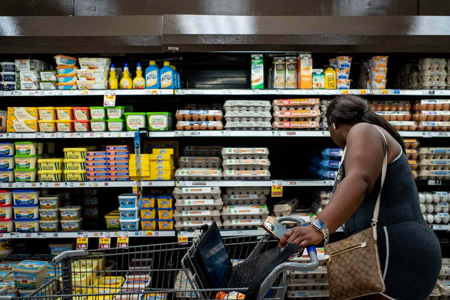 Shopping at supermarket