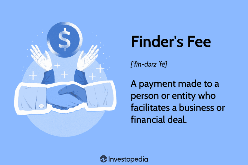 Finder's Fee: A payment made to a person or entity who facilitates a business or financial deal.