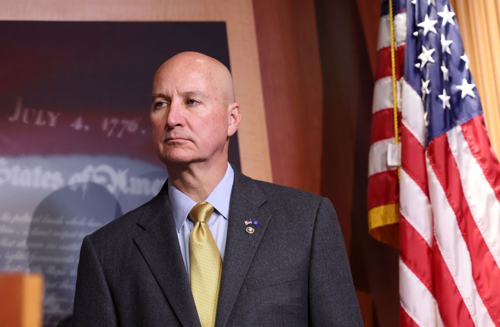 WASHINGTON, DC - OCTOBER 31: U.S. Sen. Pete Ricketts (R-NE) attends a press conference on the southern border at the U.S. Capitol on October 31, 2023 in Washington, DC. A group of Republican Senators spoke on the need to secure the southern border to stop the possibility of terrorist using it as an entry point into the United States. (Photo by Kevin Dietsch/Getty Images)