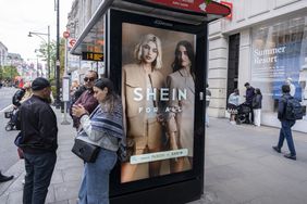 Bus stop advertising for Chinese fashion company Shein in London. 