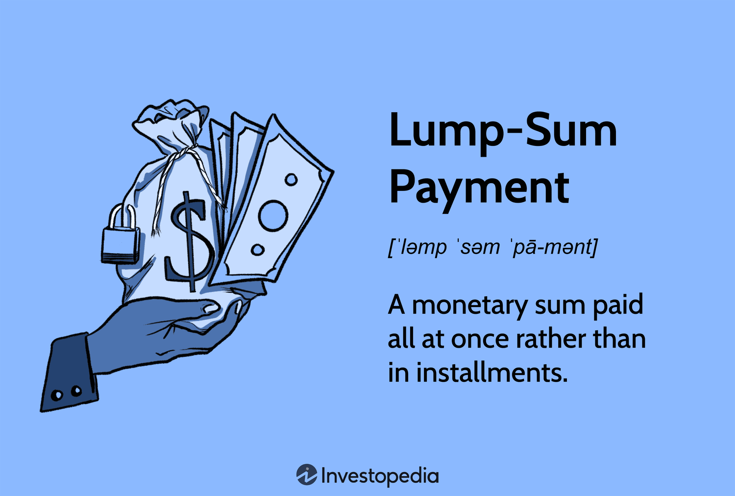 Lump-Sum Payment: A monetary sum paid all at once rather than in installments.