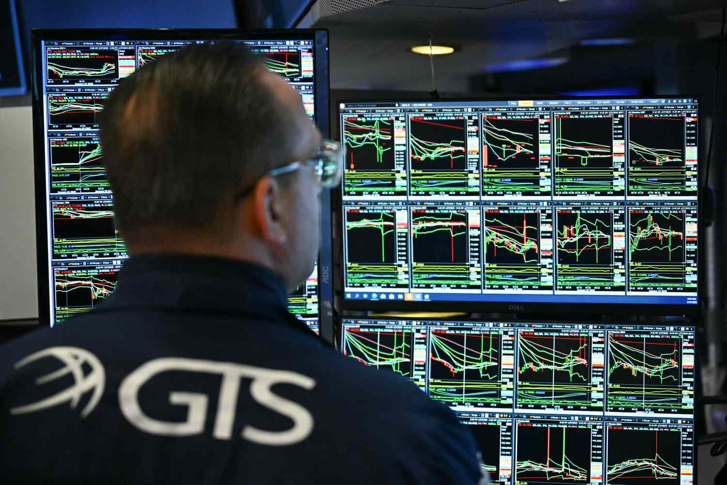 A trader works on the floor of the New York Stock Exchange