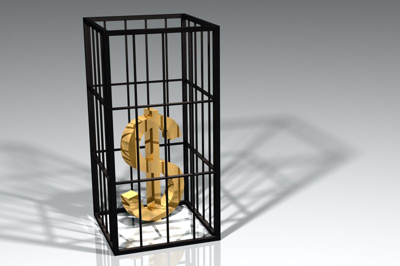 Golden $ behind bars