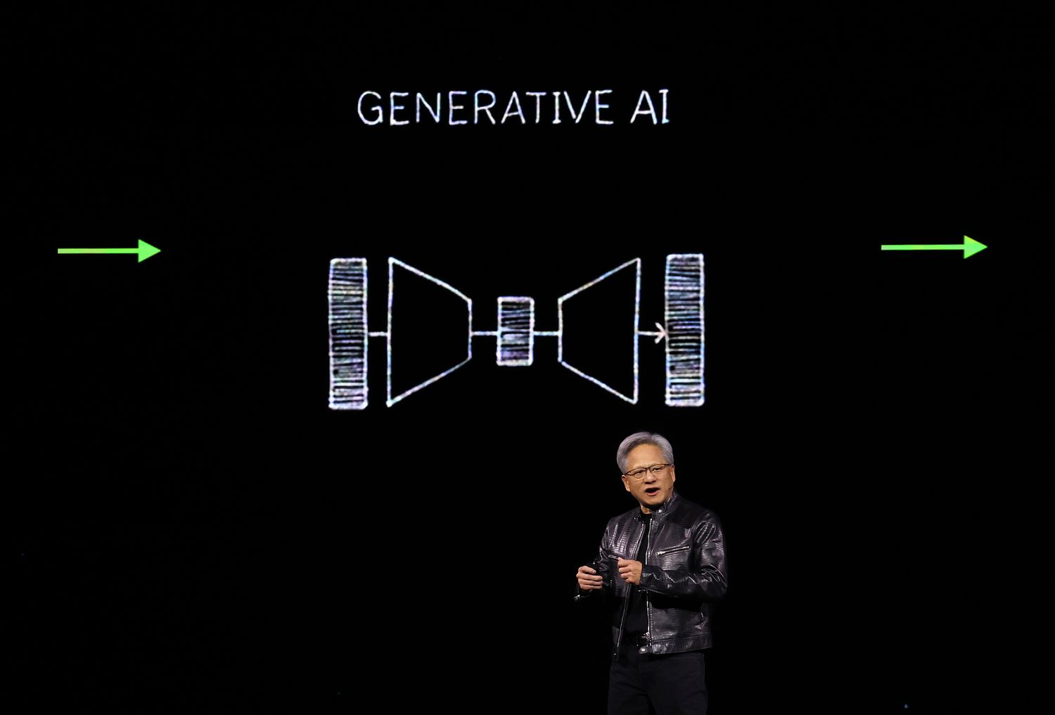 Nvidia CEO Jensen Huang delivers a keynote address during the Nvidia GTC event on March 18, 2024 in San Jose, California.