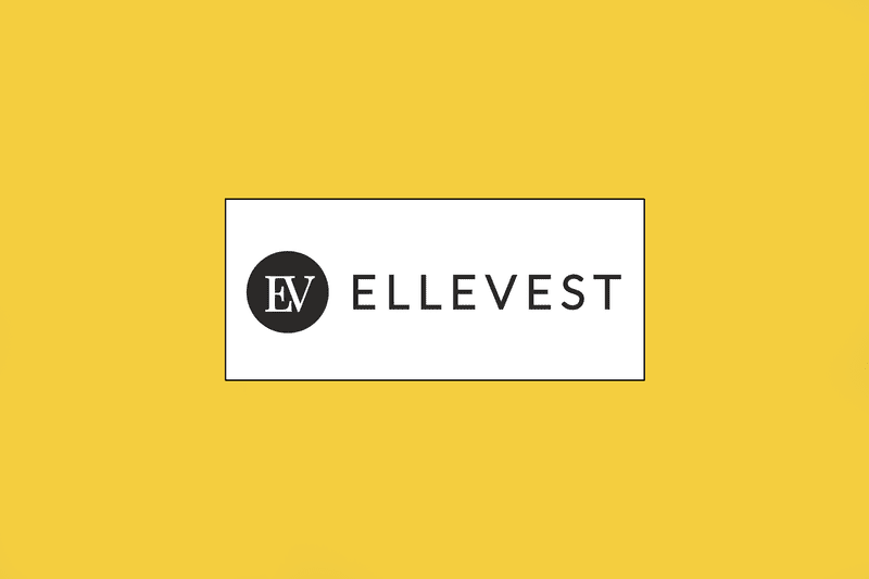 Image shows a yellow background with the Ellevest logo in the center.