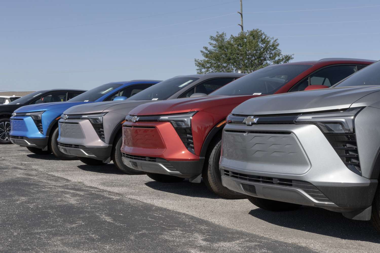 Chevrolet Blazer EV display at a dealership.