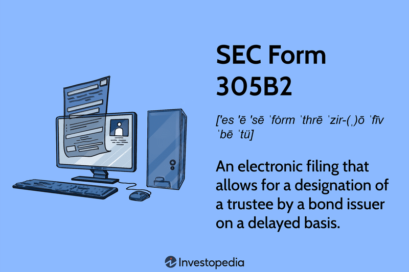 SEC Form 305B2: An electronic filing that allows for a designation of a trustee by a bond issuer on a delayed basis.