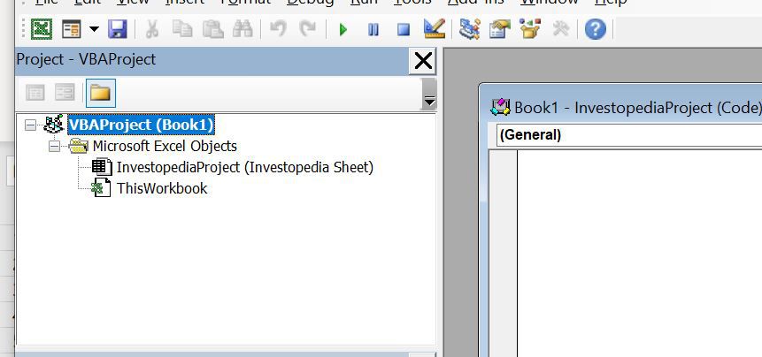 VBA, Project Window