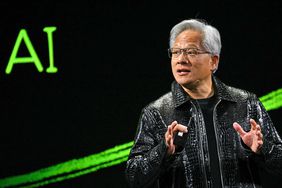  Nvidia CEO Jensen Huang delivers a keynote address at the Consumer Electronics Show.