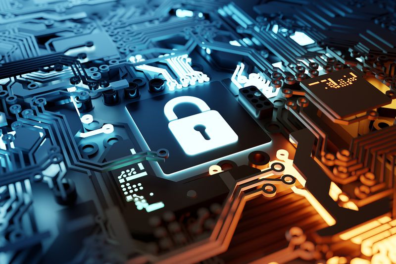 Digital cloud security background