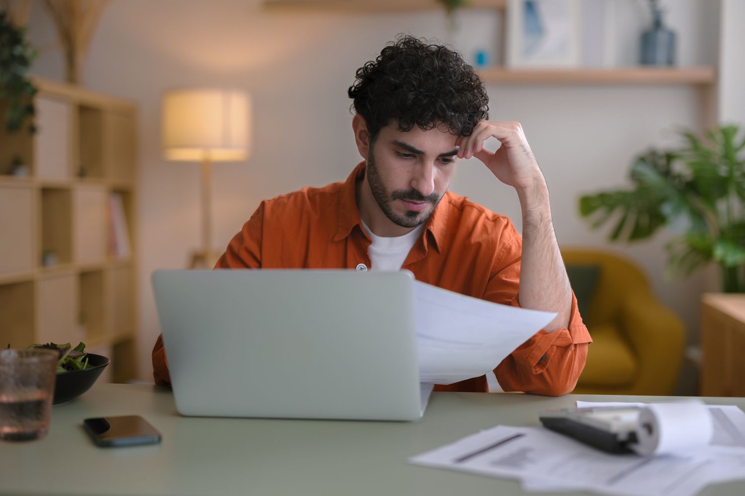 A man with a computer