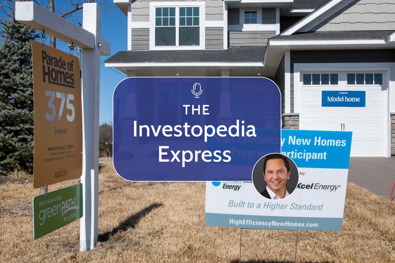 Image of a model home with a real estate agency sign in the front yard