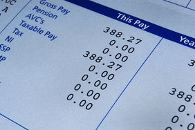 Payslip with tax deductions
