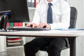 Man sitting at desk