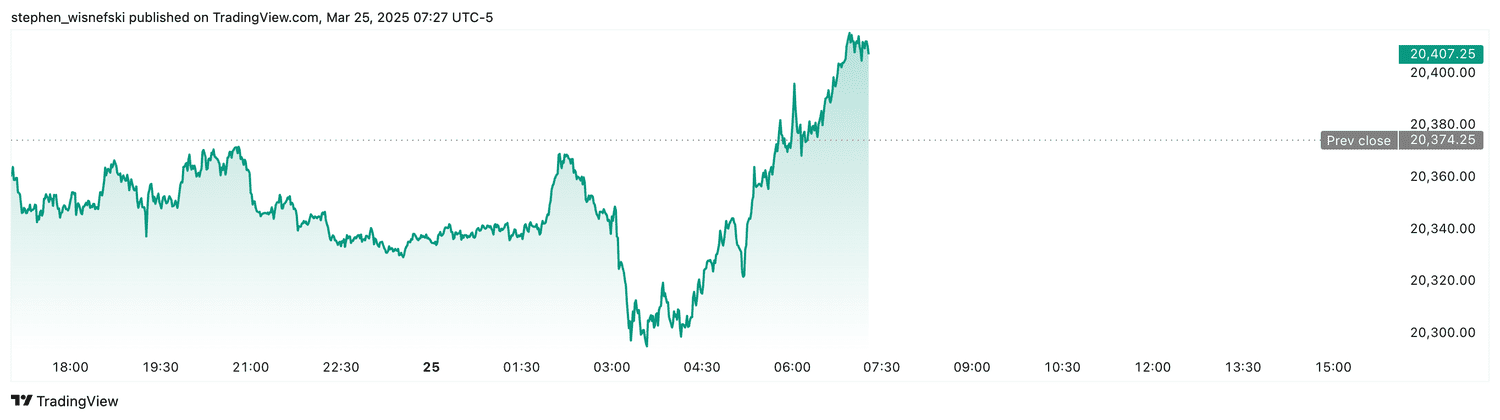 Nasdaq 100 futures - March 25, 2025