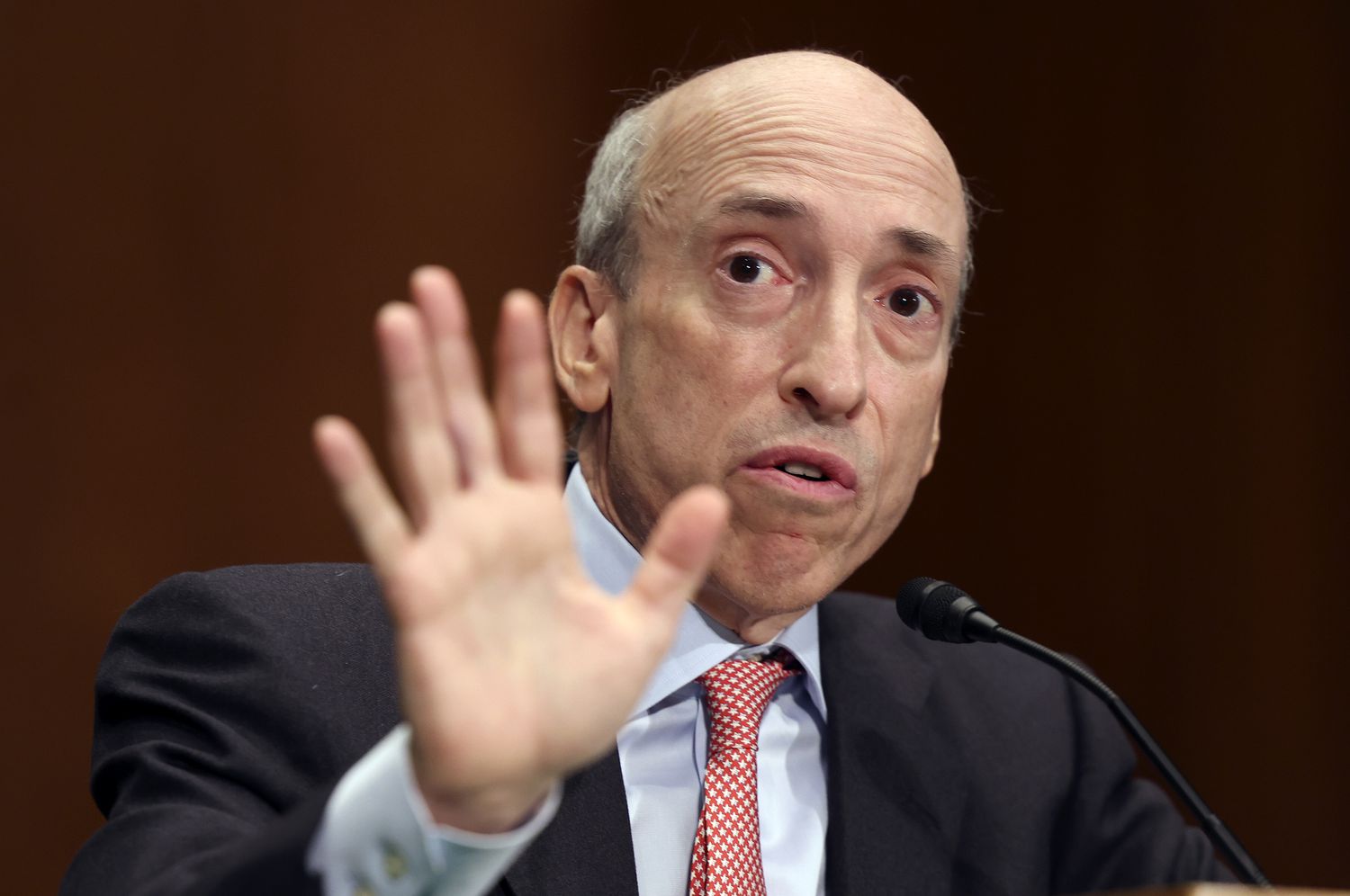 Securities and Exchange Commission (SEC) Chair Gary Gensler testifies before the Senate Banking, Housing, and Urban Affairs Committee, on Capitol Hill, September 15, 2022 in Washington, DC.