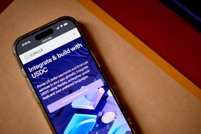 The Circle website arranged on a smartphone