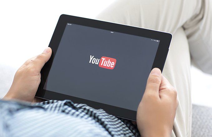 Watching YouTube on screen