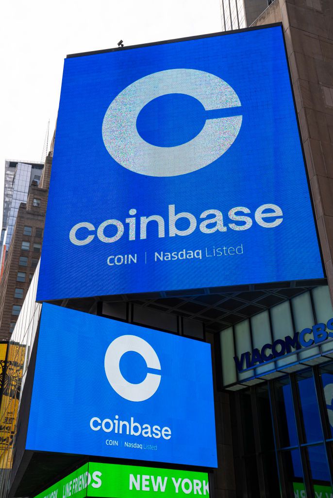 Coinbase billboard sign