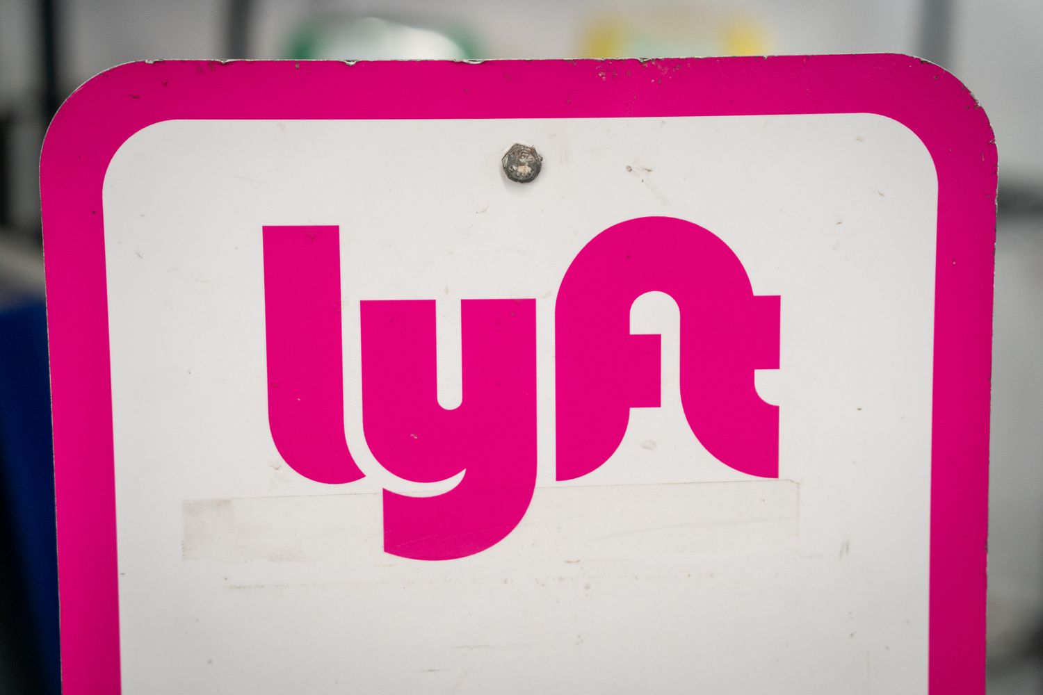 Lyft sign at rental location