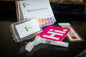 A 23andMe Ancestry + Traits Service DNA kit.