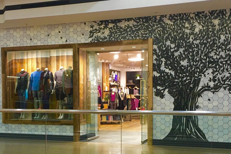 The exterior of a Lululemon store