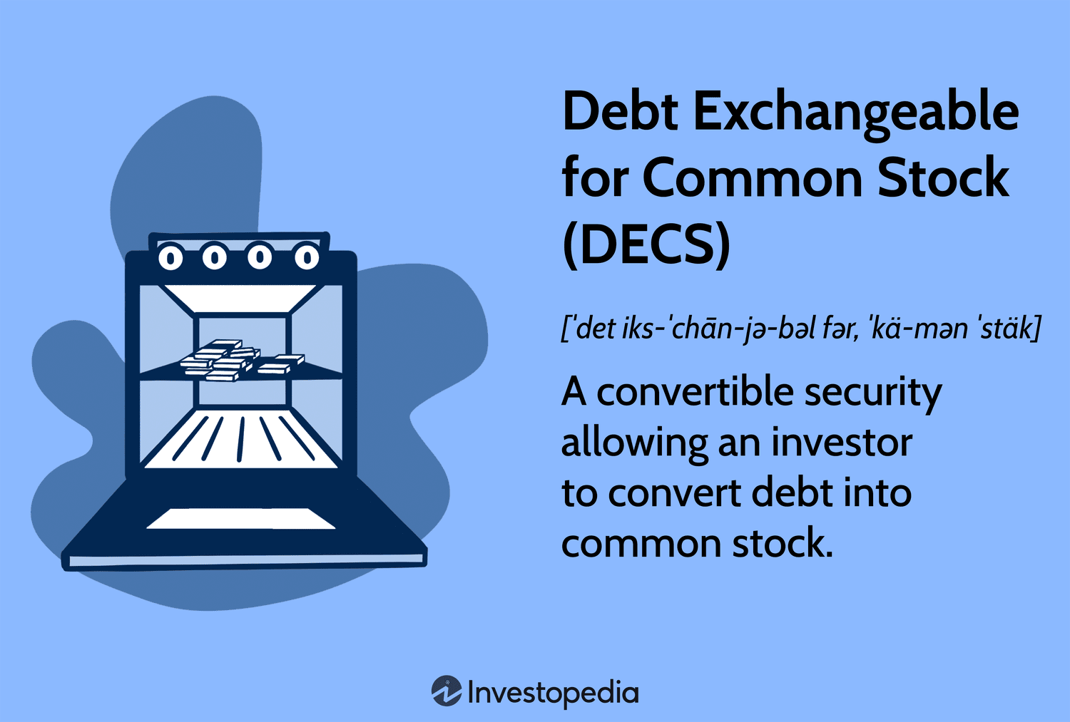 Debt Exchangeable for Common Stock (DECS): A convertible security allowing an investor to convert debt into common stock.