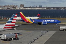 Southwest, Delta, and American Airlines planes 