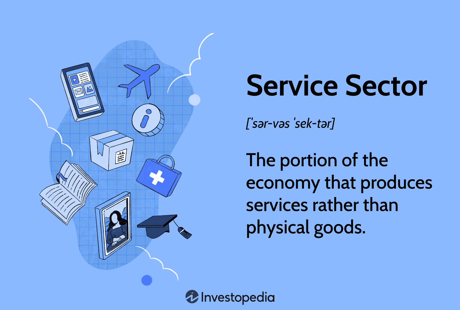 Service Sector: The portion of the economy that produce services rather than physical goods.