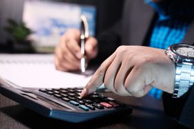 Man Doing His Accounting, Financial Adviser Working