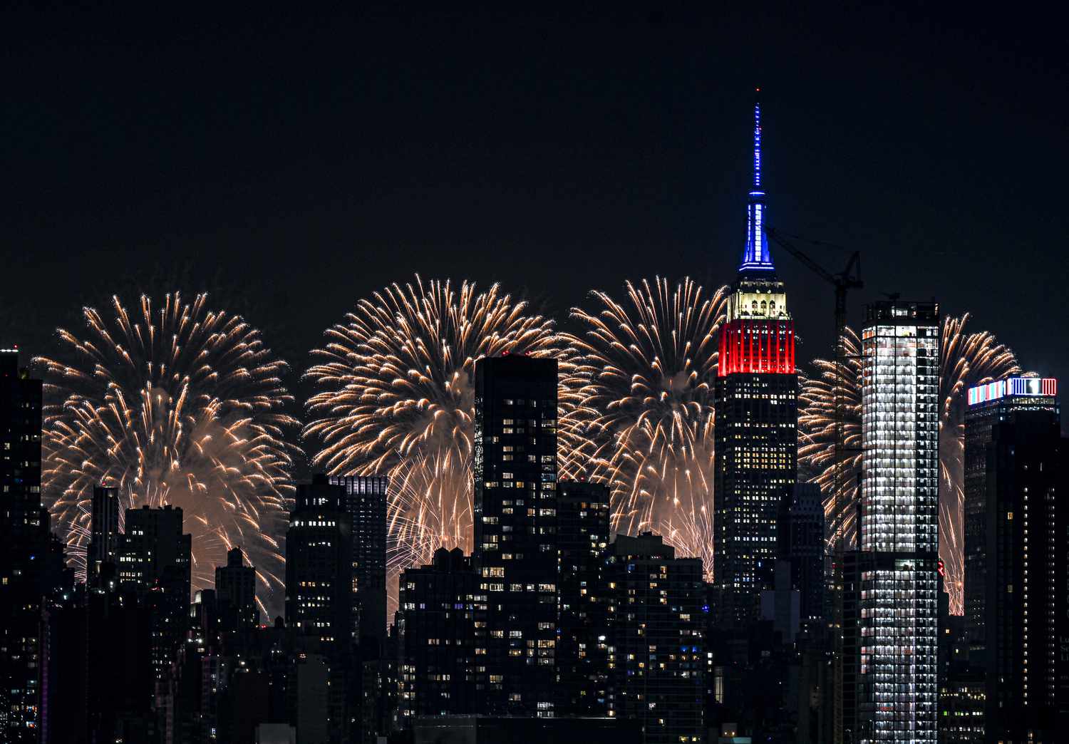 Independence Day is celebrated with fireworks near the Empire State Building in New York on July 4, 2023.