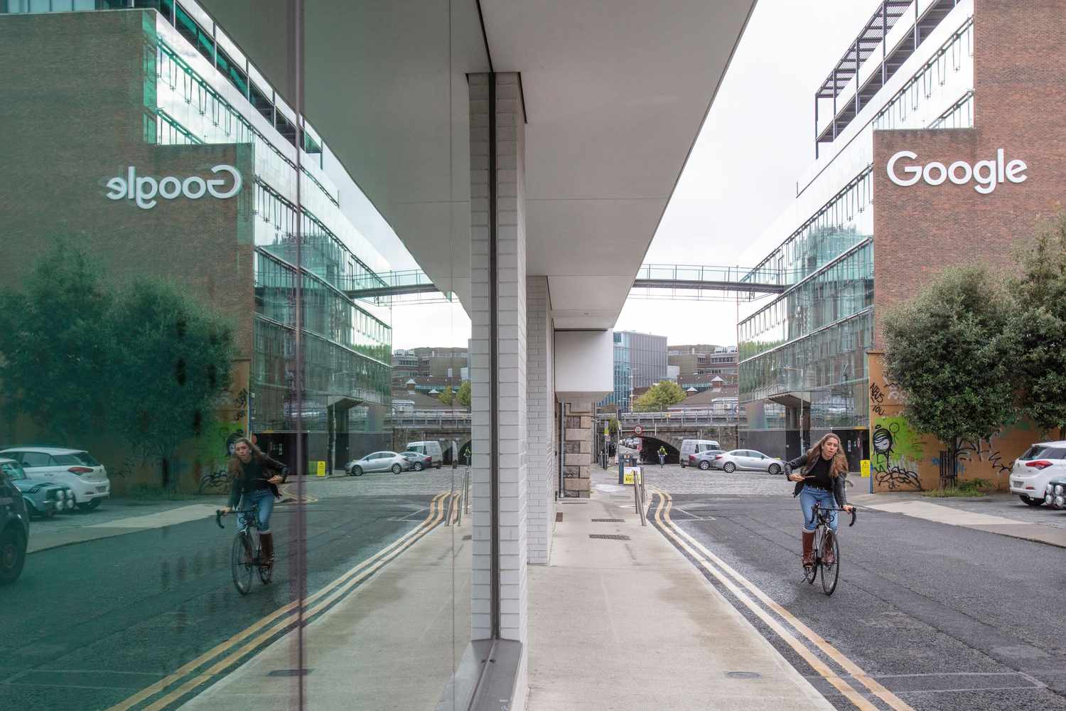 Google offices in Dublin as the Irish government determines multinational corporation taxation. 