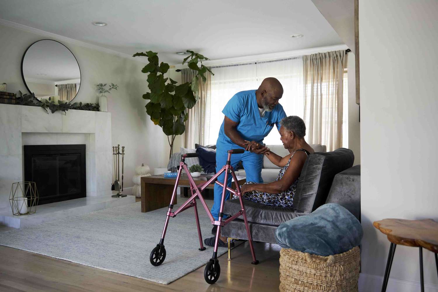 Eldercare worker helps woman with reverse mortgages