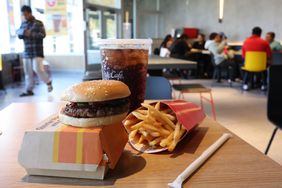 A McDonald's Quarter Pounder hamburger meal is seen at a McDonald's on October 23, 2024 in the Flatbush neighborhood in the Brooklyn borough of New York City