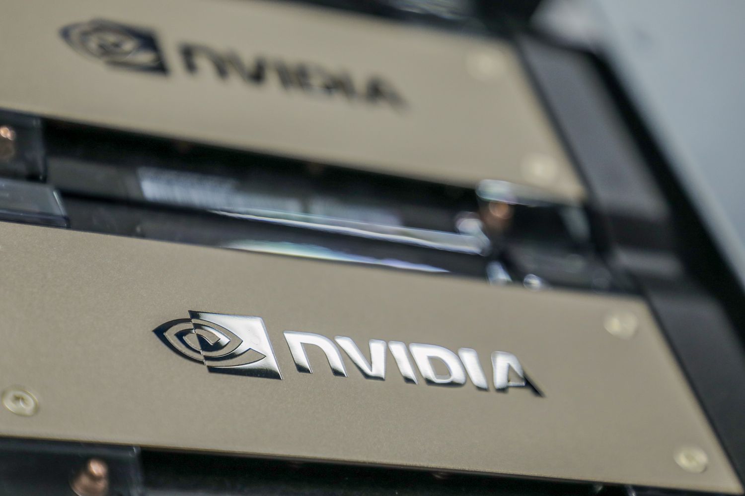 Nvidia tech in a server room.