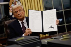 President Donald Trump in the Oval Office on Monday. 
