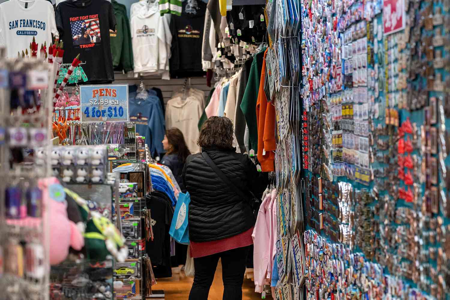 Shoppers inside a store in the Chinatown neighborhood of San Francisco, California, US, on Thursday, March 27, 2025. 