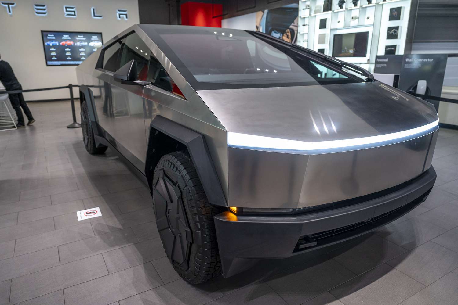 A Tesla Cybertruck at a Tesla store in San Jose, California, US, on Tuesday, Nov. 28, 2023.