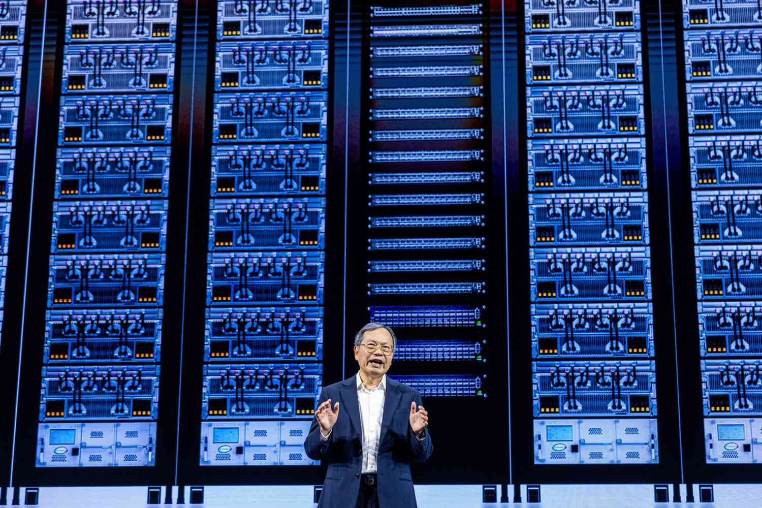 Super Micro Computer CEO Charles Liang at the Computex conference in June 2024