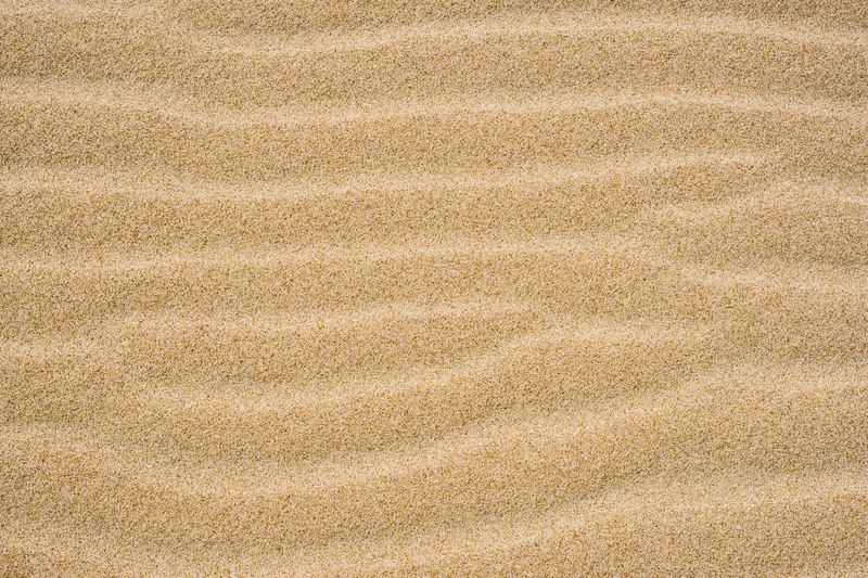 Sand texture in the beach