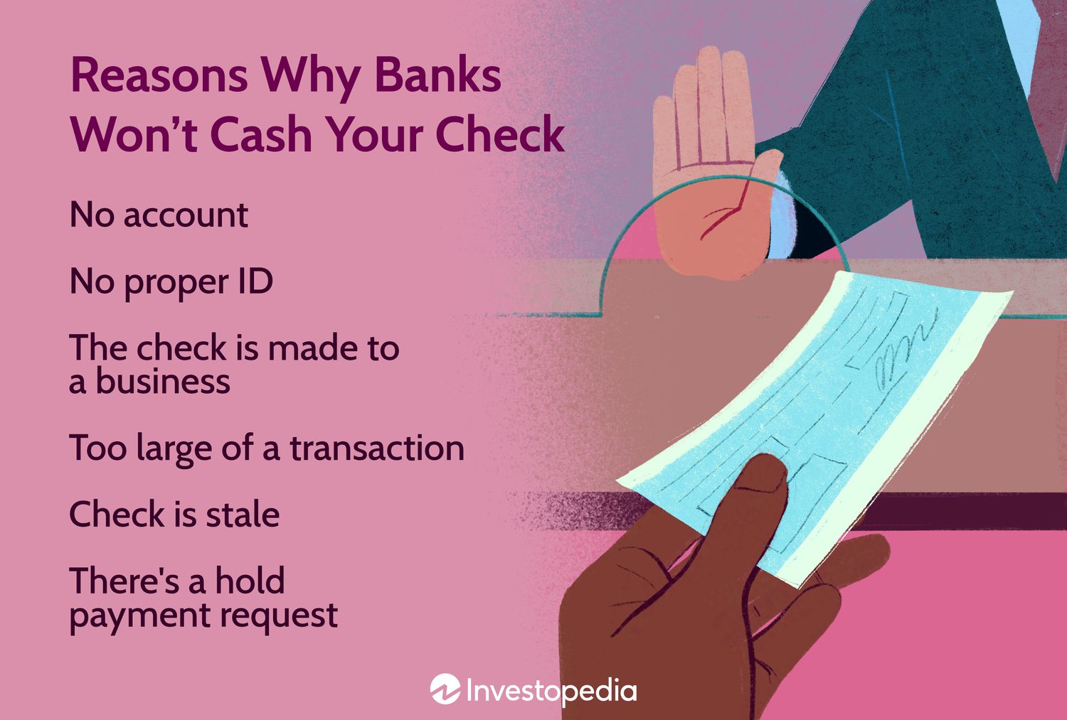 Reasons Why Banks Wont Cash Your Check