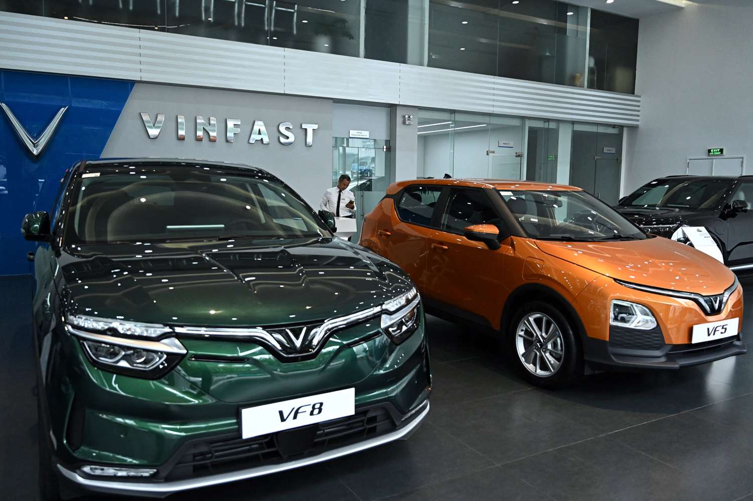 Vinfast EVs on display