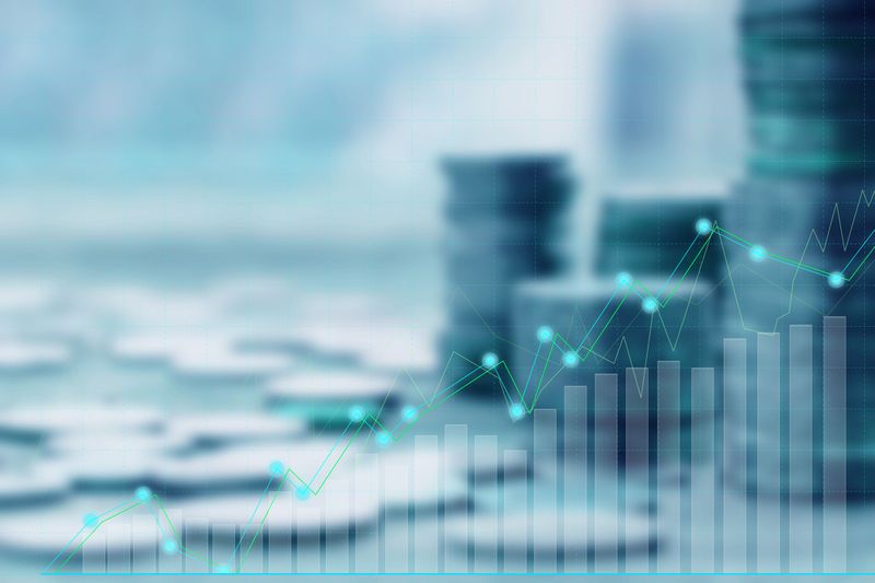 Chart showing financial growth