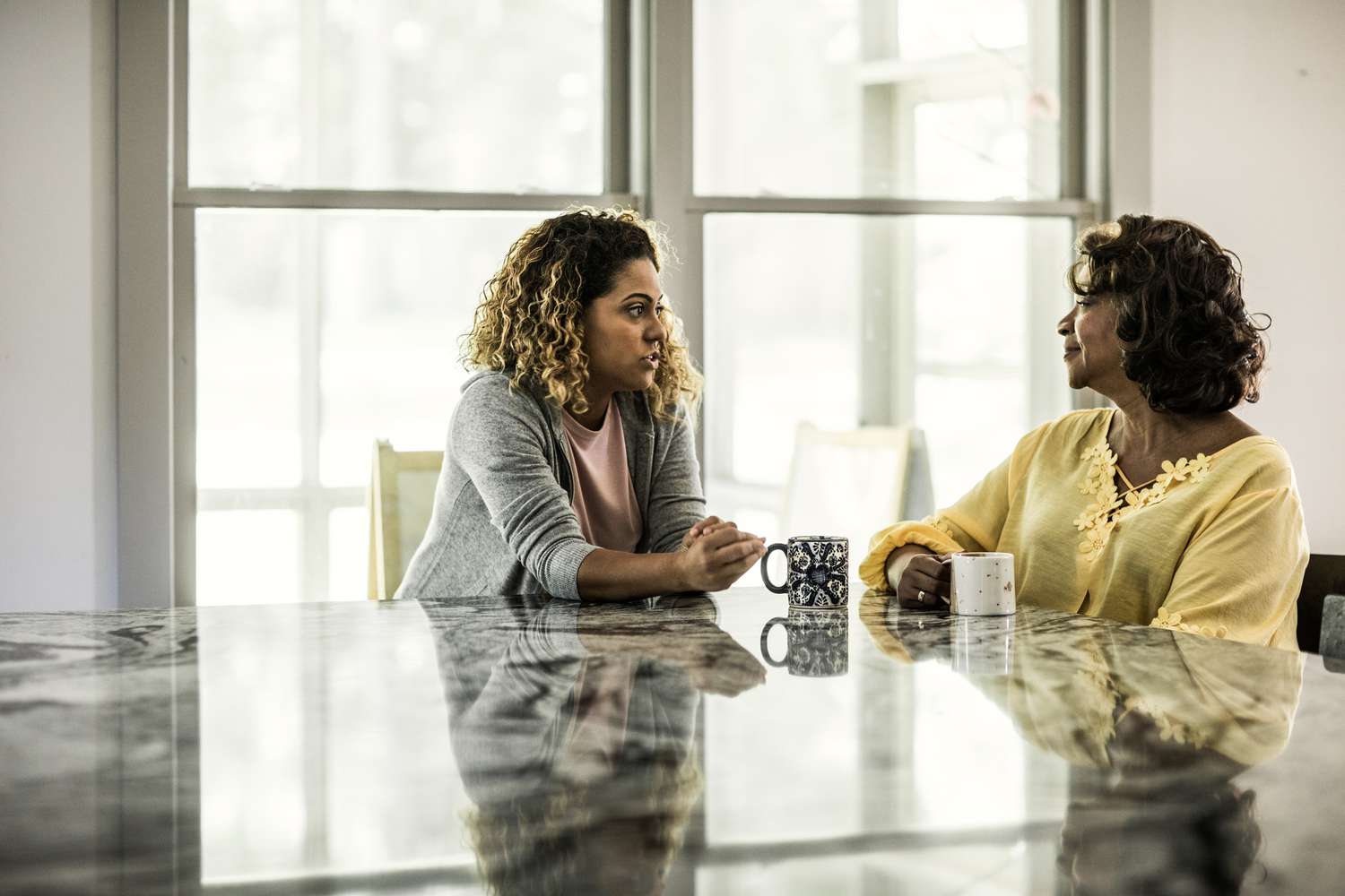 A daughter talks to her mother about estate planning.