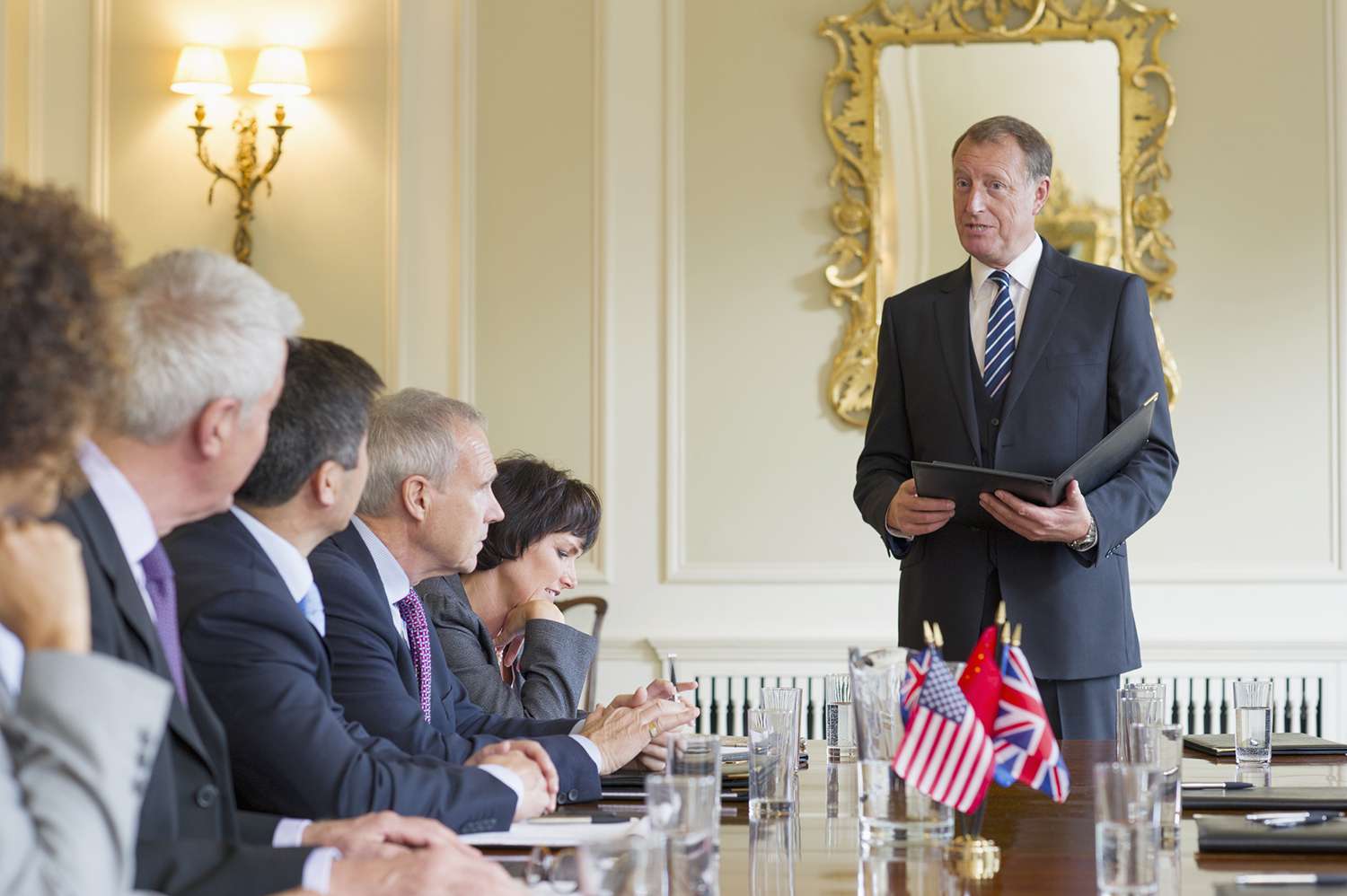 Businessman Talking in Meeting