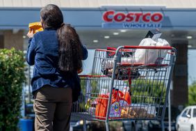 Shoppers outside a Costco store in California on May 29. 