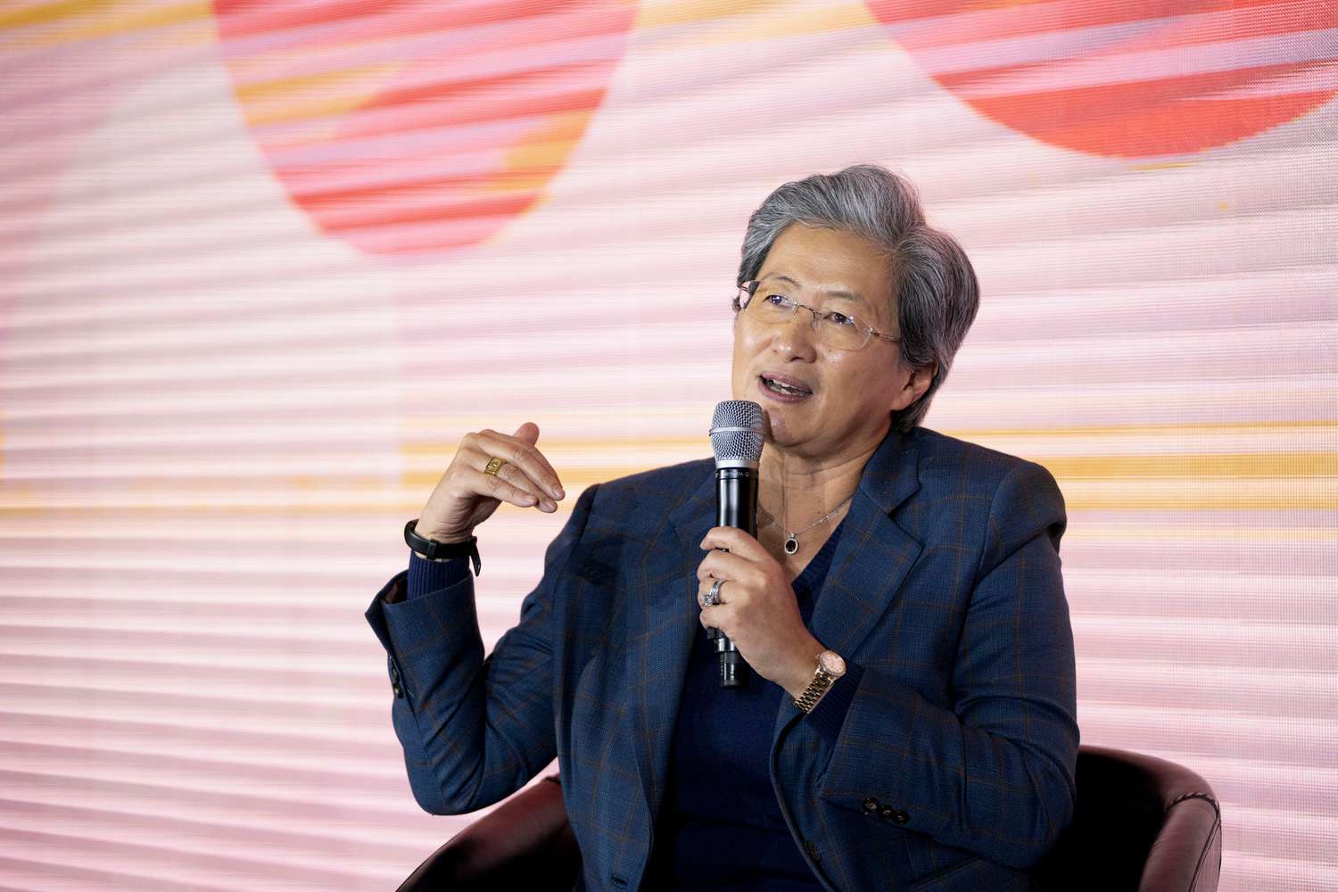 Lisa Su, chair and chief executive officer of Advanced Micro Devices Inc. (AMD), speaks at Station F during the AI Action Summit in Paris, France, on Tuesday, Feb. 11, 2025. 