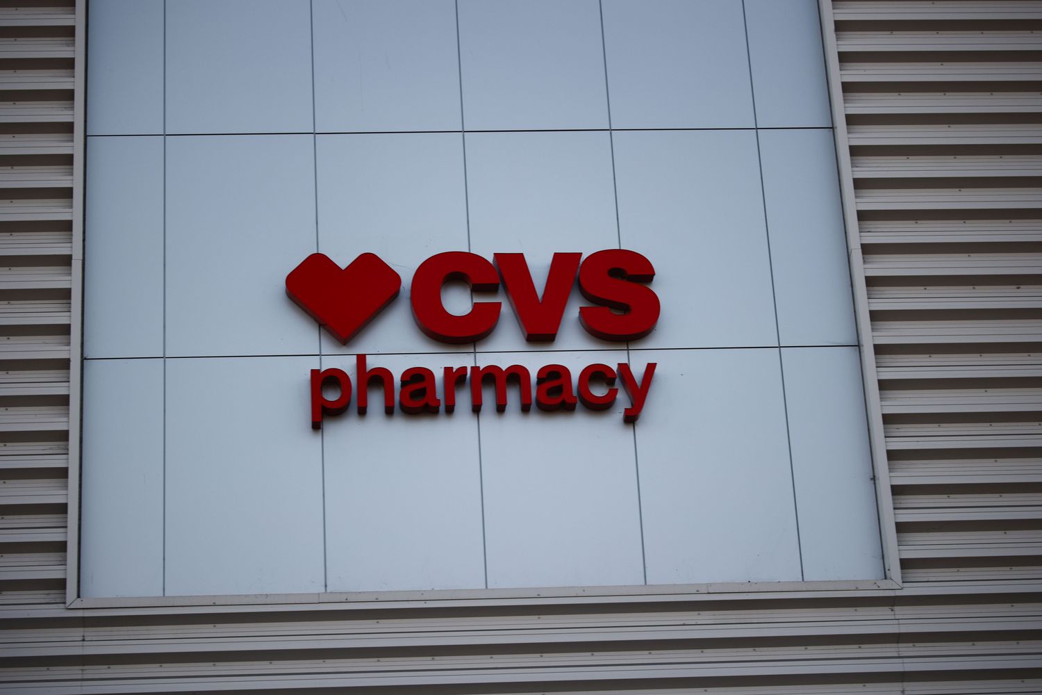 A CVS Pharmacy logo on a building in Los Angeles