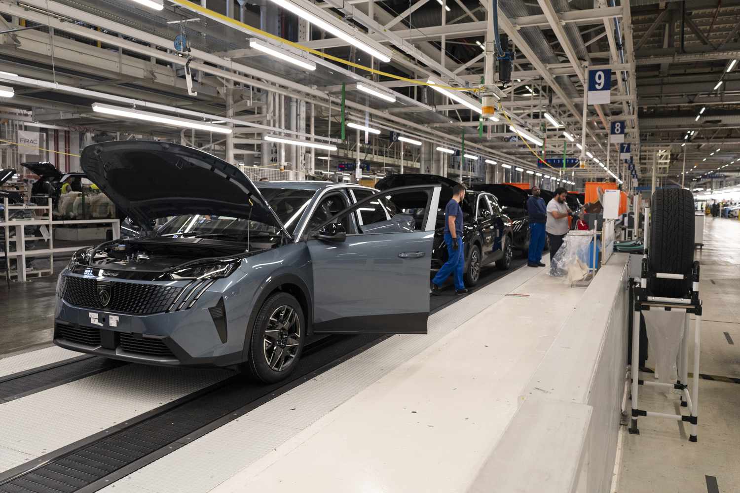 The Peugeot vehicle assembly line at the Stellantis NV auto plant in Sochaux, France, on Oct. 3, 2024