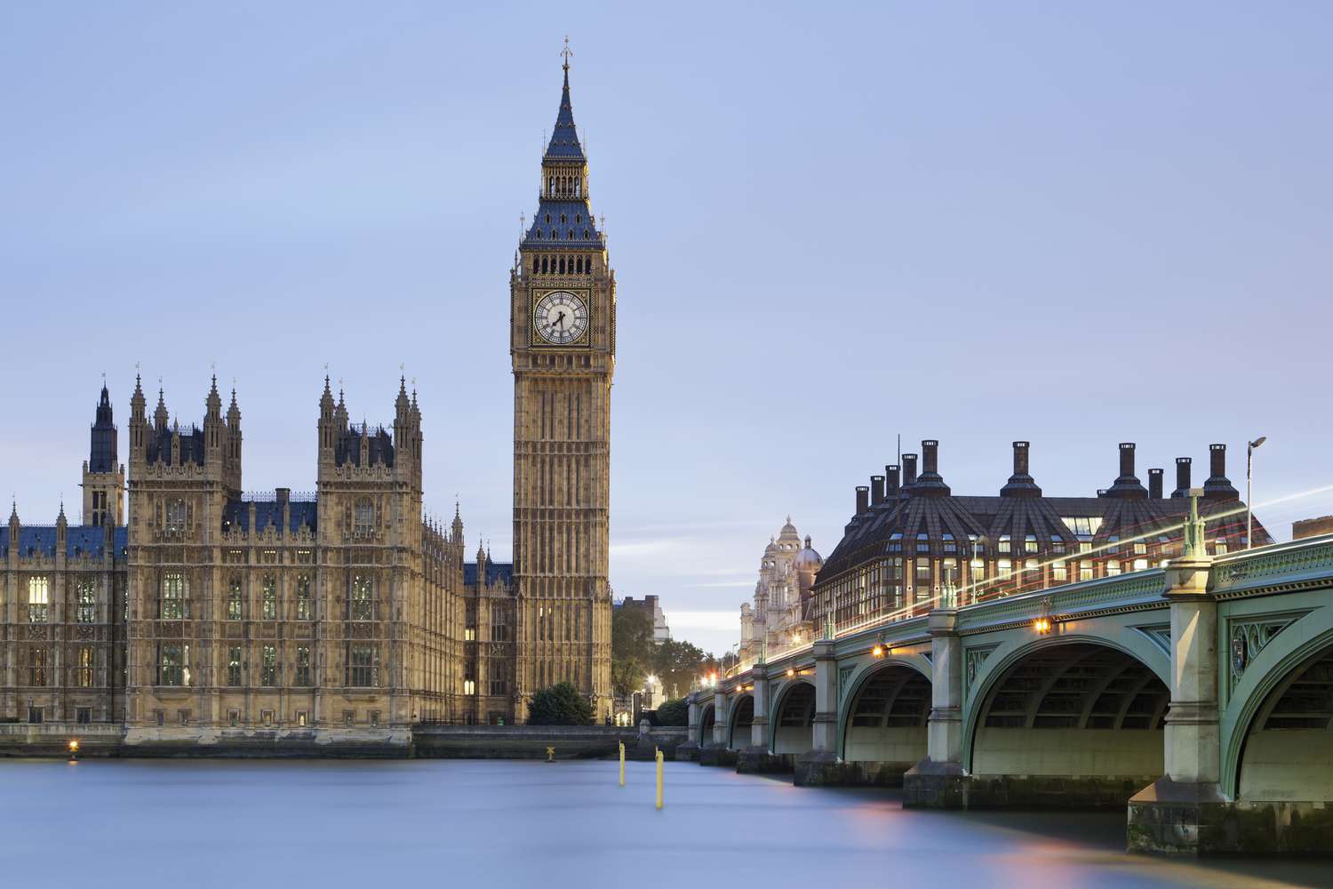London, England, UK, Europe. Houses of Parliament, Thames River and Westminster Bridge